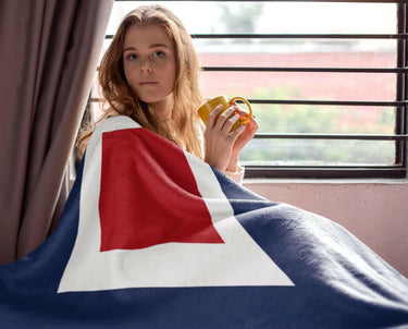 Nautical Signal Flag Fleece Sherpa Blanket, Choose A-Z Blankets The New England Trading Company